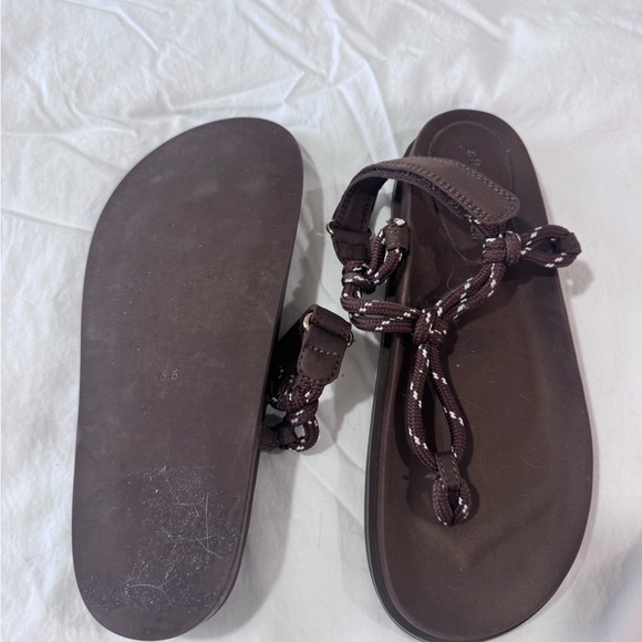 Jeffrey Campbell  Brown Rope T-Strap Sandals - Picture 3 of 3